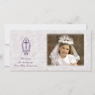 De Agradecimento Roxo Cruzado Religioso Obrigado Cartão com fotos