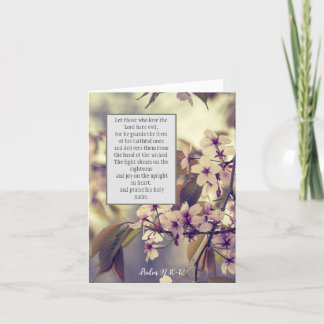 De Agradecimento Salm 97:10-12, cartão rebatível cristão