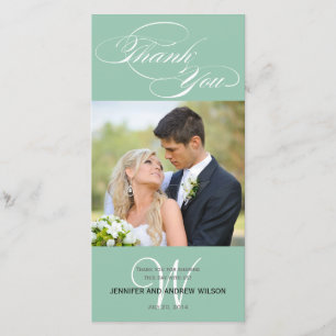 DE AGRADECIMENTO SCRIPT INICIAL VERDE WEDDING OBRIGADO CARTÃO COM F