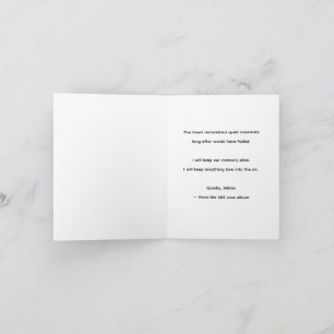 De Agradecimento Silenciosamente, Por Dentro – Cartão Lírico Memory