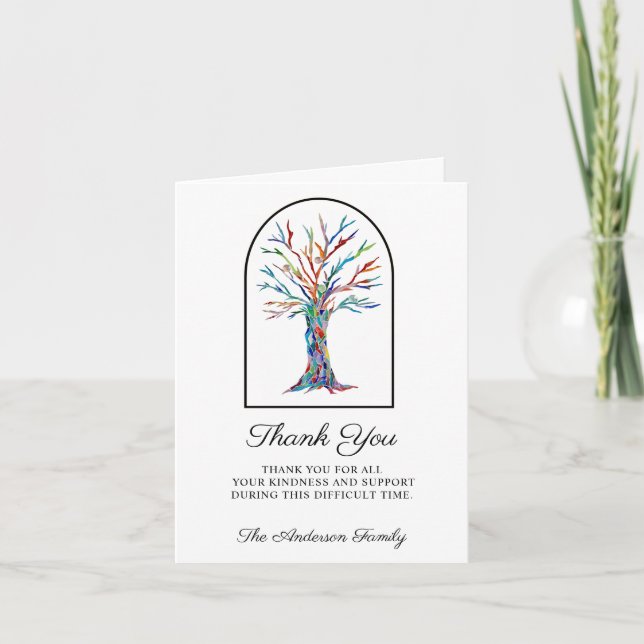 De Agradecimento Simpatia Memorial Obrigado Cartão com fotos (Frente)