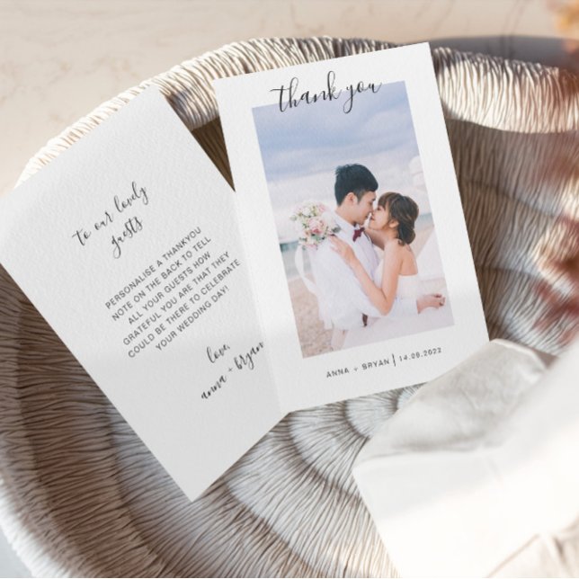 De Agradecimento Sr. e Sra. Photo Wedding Obrigado Cartão Foil (thank you invitation, wedding card photo, wedding photo, photo collage, personalized photo)