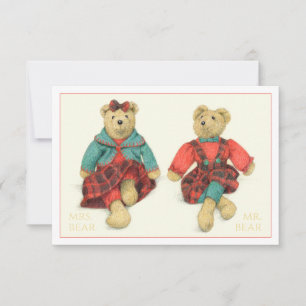 De Agradecimento SR. & SRA. URSO Cartão Plano 8,9x13cm