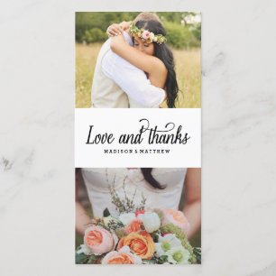 De Agradecimento Tanto Amor   Casamento Obrigado Cartão com fotos