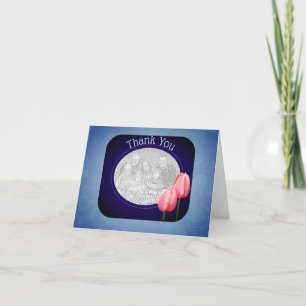 De Agradecimento Tulipas Rosa Obrigado Cartão com fotos