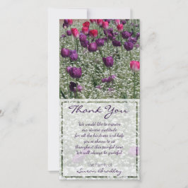 De Agradecimento Tulips Field Sympathy Obrigado Cartão com fotos