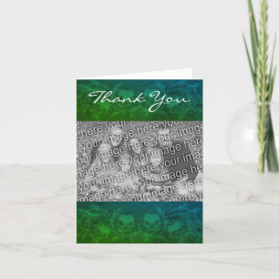 De Agradecimento Verde Floral Personalizado Obrigado Cartão com fot