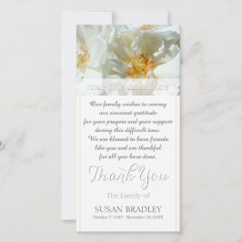 De Agradecimento Wild White Roses Simpatia Obrigado Cartão com foto