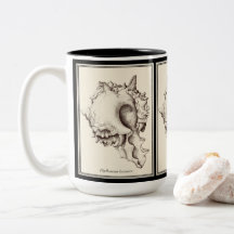 De "amante Shell - caneca preta & branca de I"