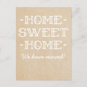 De Anúncio Cartão postal Beige Casa Doce Lar Caprichoso