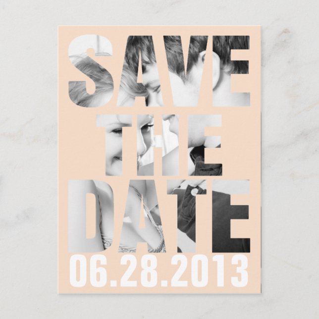 De Anúncio Cartão postal CUTOUT SAVE THE DATE (Frente)