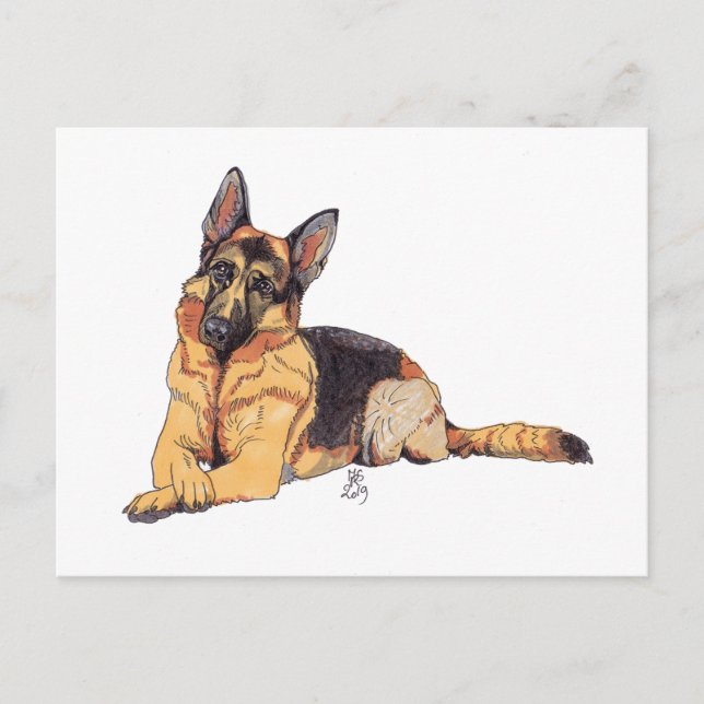 De Anúncio Cartão postal do Doggust 2019 do Pastor Alemão (Frente)