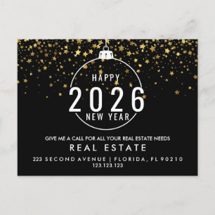 De Anúncio Cartão postal do Marketing Imobiliário do Ano NOVO