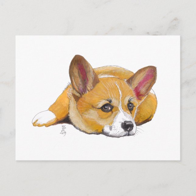 De Anúncio Cartão postal Doggust 2019 Corgi (Frente)