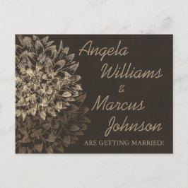 De Anúncio Cartão postal elegante para salvar a data