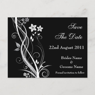 De Anúncio Cartão postal Floral Save the Date