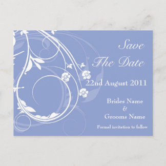 De Anúncio Cartão postal Floral Save the Date