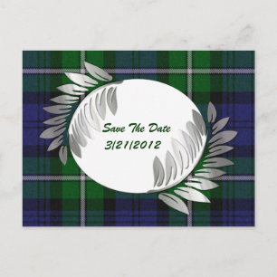 De Anúncio Cartão postal Plaid e Silver Ferns Save The Date