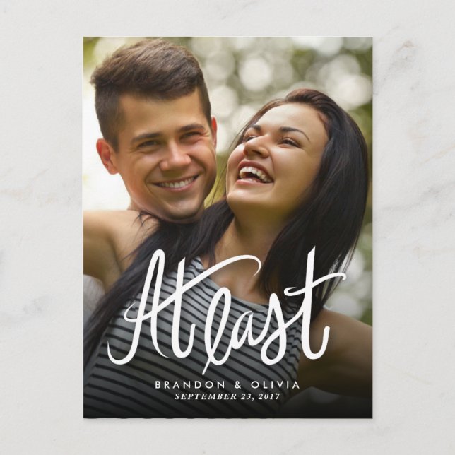 De Anúncio Cartão postal Salve a Data *Finalmente* (Frente)