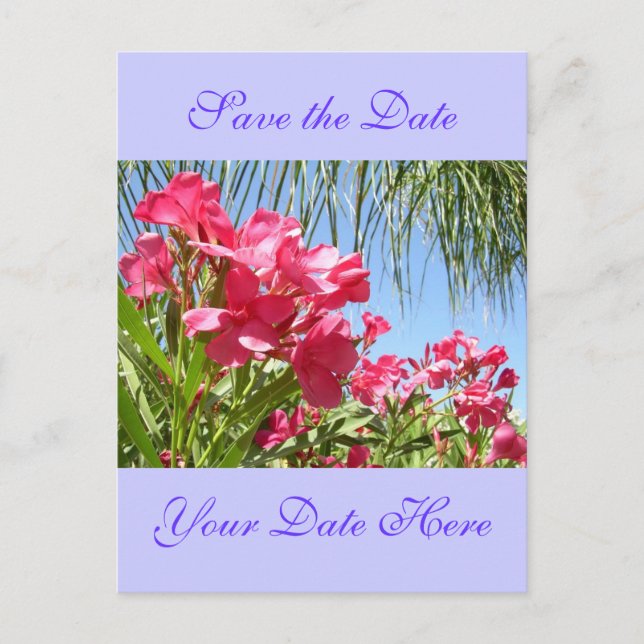 De Anúncio Cartão postal Save the Date Oleander (Frente)