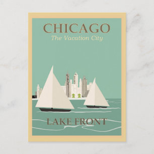 De Anúncio cartão postal vintage Chicago