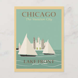 De Anúncio cartão postal vintage Chicago
