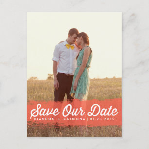 DE ANÚNCIO CORAL WATERCOLOR SPLASH   SALVAR O CARTÃO POSTAL 