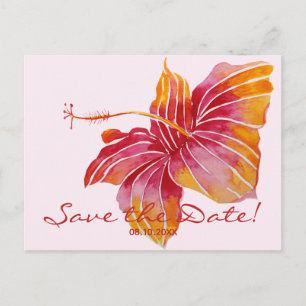 De Anúncio Floral Havaiano Salve a Data do Cartão Postal