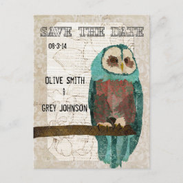 De Anúncio Guardar o Cartão Postal Data Vintage Owl II