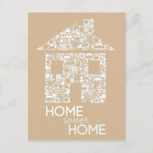 De Anúncio Lar Doce Lar Novo Endereço Cartão Postal