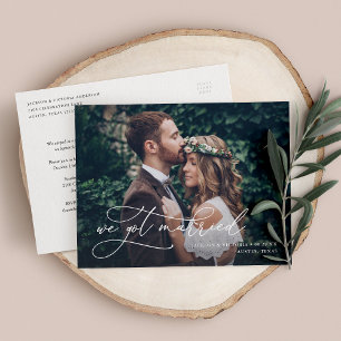 De Anúncio Romance Nós Casamos Fuga Cartão Postal