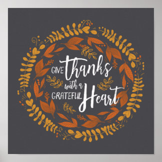 Dê aos Obrigados um Grateful Heart Art Impressão