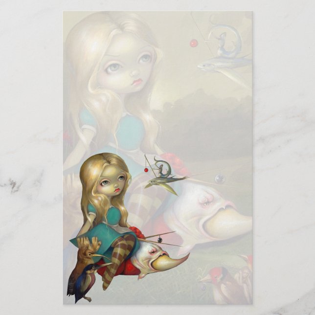 De "artigos de papelaria Alice e dos pássaros de (Frente)