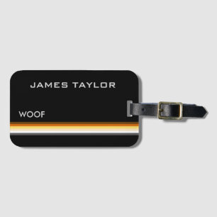 De Bagagem Bandeira do Orgulho do Urso Woof Mnograma Etiqueta