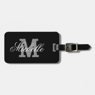 De Bagagem Elegante etiqueta personalizada com monograma para