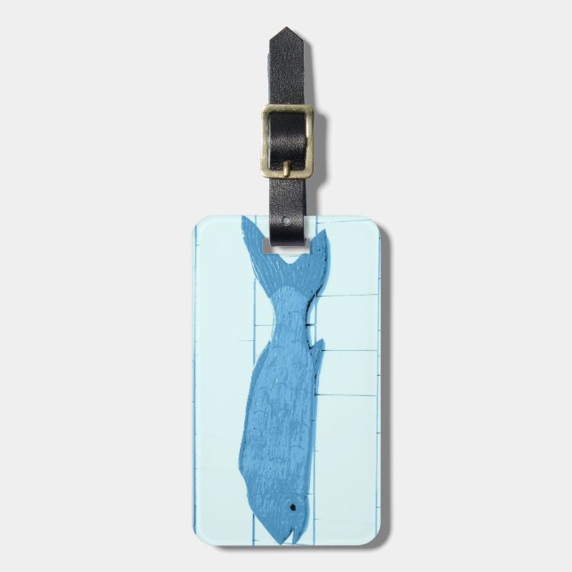 De Bagagem etiqueta azul (Frente Vertical)