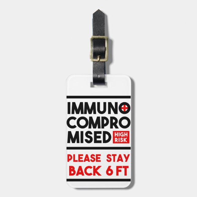 De Bagagem Etiqueta do Aide para Mobilidade Imunocomprometida (Frente Vertical)