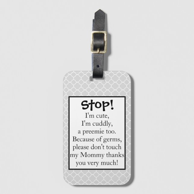 De Bagagem Etiqueta pré-emie stroller (Frente Vertical)