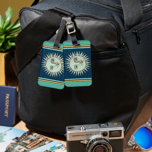 De Bagagem Etiqueta Viagem Sun (Frente e verso)