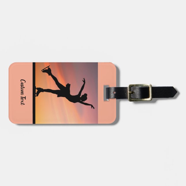 De Bagagem Figura Presente da etiqueta da etiqueta do skater (Frente Horizontal)