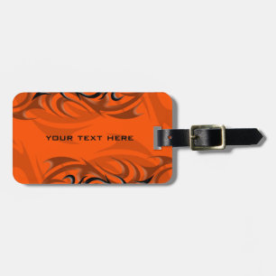 De Bagagem Preto na etiqueta laranja "Fumaça"