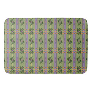 De Banheiro Lavanda pálida com tapete verde