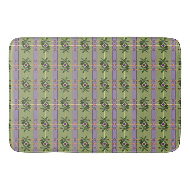 De Banheiro Lavanda pálida com tapete verde (Frente)