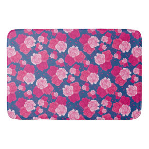De Banheiro Rosas cor-de-rosa e espirros, tapete personalizado