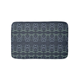 De Banheiro Tapete Floral Azul Naval Elegante