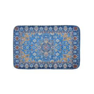 De Banheiro Tapete Persa Turco Azul Oriental Antigo