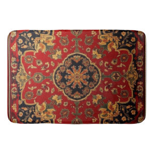 De Banheiro Tapete Persa Vermelho Dourado Vintage Kashan