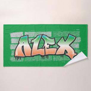 De Banho Alex, seu nome Bath Hand Toalha