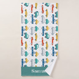 De Banho Carroçaria Veículos Crianças Nome Toalha Personali