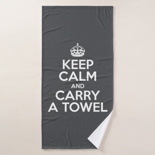 De Banho Manter Calma E Carregar Toalha (Toalha de Banho)